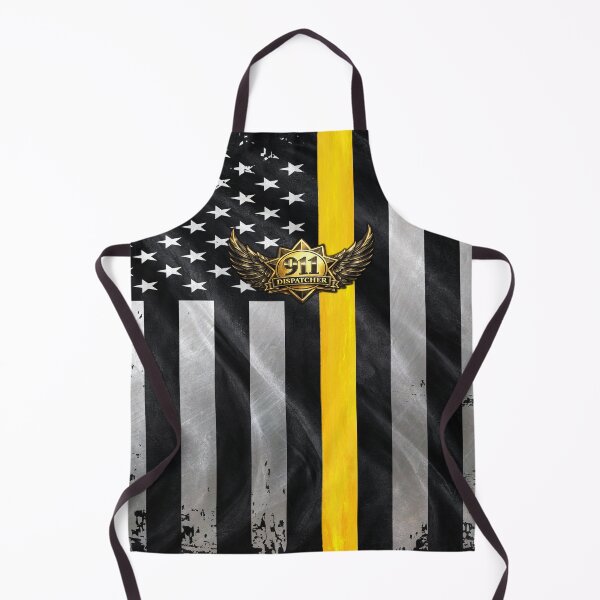 Item preview, 911 Dispatcher Badge – Thin Gold Line American Flag Design designed and sold by artistwill.