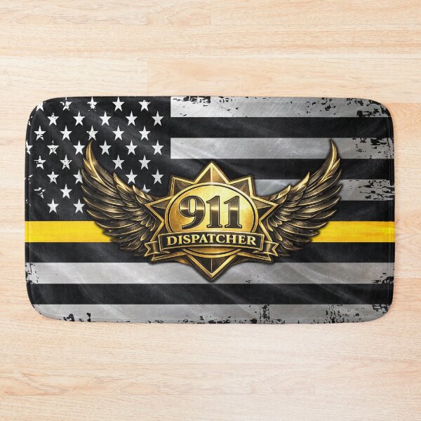 Item preview, 911 Dispatcher Badge – Thin Gold Line American Flag Design designed and sold by artistwill.