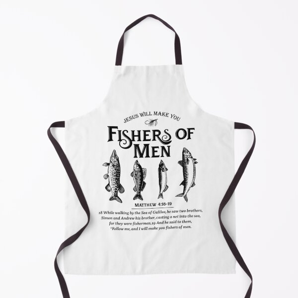 Item preview, Fishers of Men Christian Dad T Shirt Matthew 4 19 Bible Verse Jesus Tee Outdoors Faith Shirt Fathers Day Gift for Him designed and sold by LessIsLoud.
