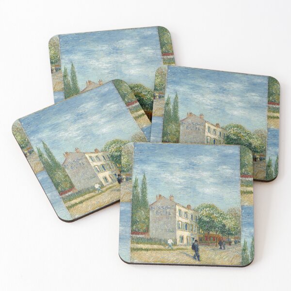 Item preview, Restaurant Rispal at Asnières by Vincent van Gogh: Post Impressionist Street Scene designed and sold by artofuniverse.