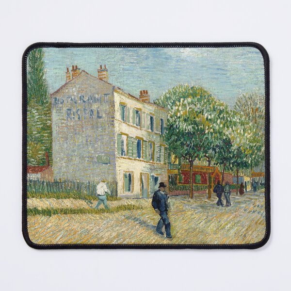Item preview, Restaurant Rispal at Asnières by Vincent van Gogh: Post Impressionist Street Scene designed and sold by artofuniverse.