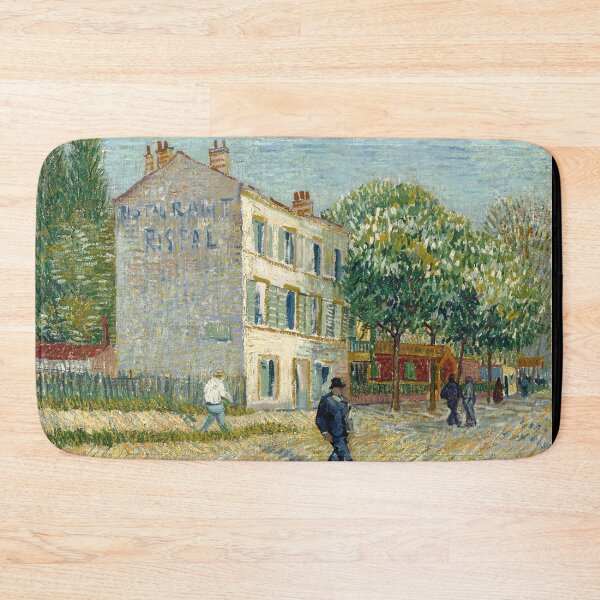 Item preview, Restaurant Rispal at Asnières by Vincent van Gogh: Post Impressionist Street Scene designed and sold by artofuniverse.