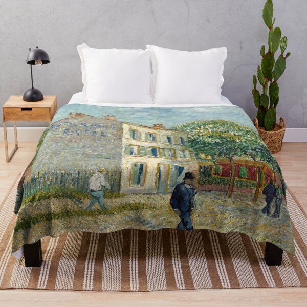 Item preview, Restaurant Rispal at Asnières by Vincent van Gogh: Post Impressionist Street Scene designed and sold by artofuniverse.