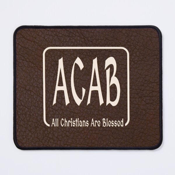 Item preview, ACAB – All Christians Are Blessed – Bold Positivity and Faith-Inspired Parody Design | White color designed and sold by ZechJohnRB.