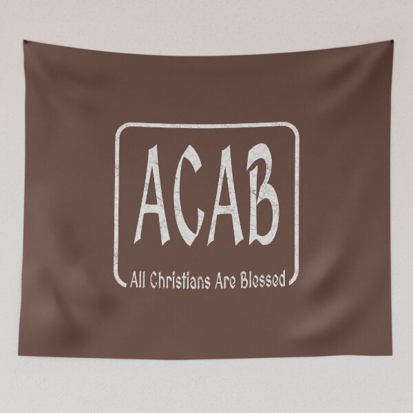 Item preview, ACAB – All Christians Are Blessed – Bold Positivity and Faith-Inspired Parody Design | White color  designed and sold by ZechJohnRB.