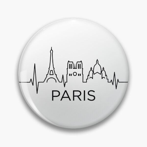 Item preview, Paris Skyline Heartbeat - Minimalist City Life Art designed and sold by blastercreation.