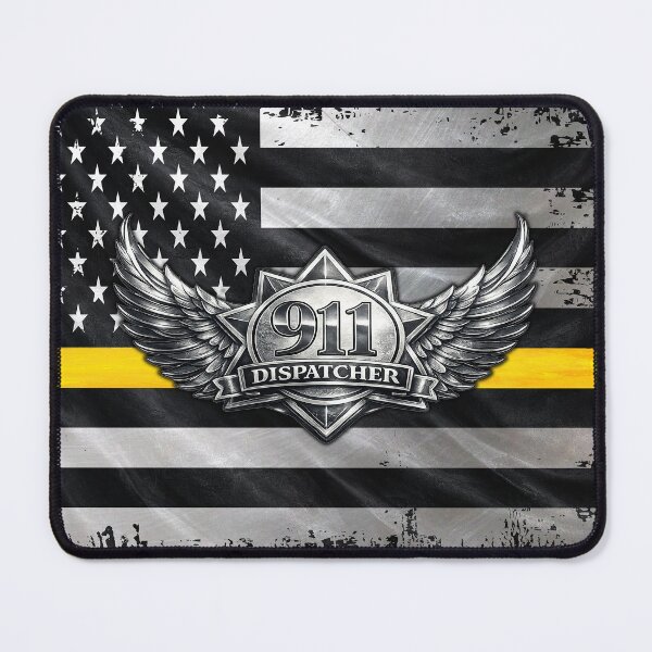 Item preview, 911 Dispatcher Badge – Thin Gold Line American Flag Design designed and sold by artistwill.
