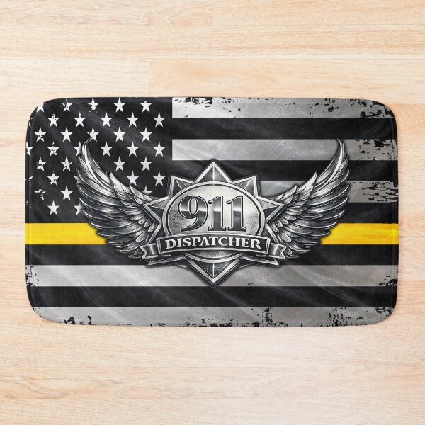 Item preview, 911 Dispatcher Badge – Thin Gold Line American Flag Design designed and sold by artistwill.