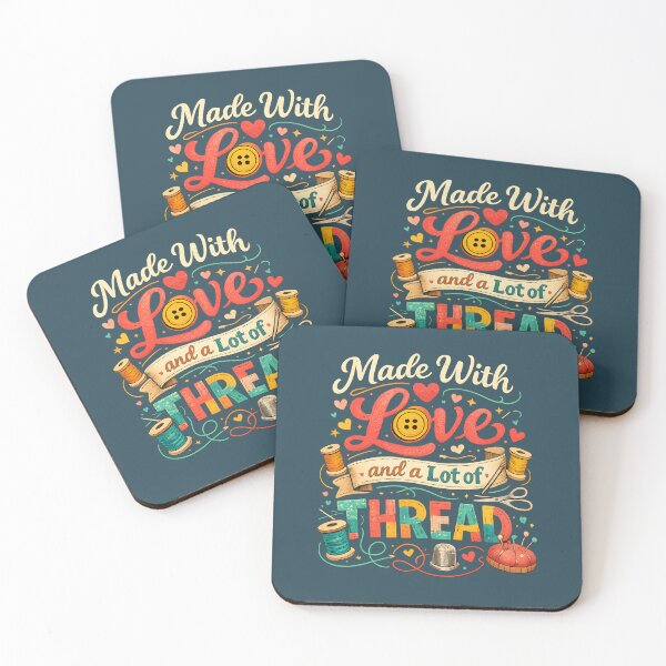 Item preview, Made With Love and a Lot of Thread – Sewing & Craft Lover Design designed and sold by blankTeeShirt.