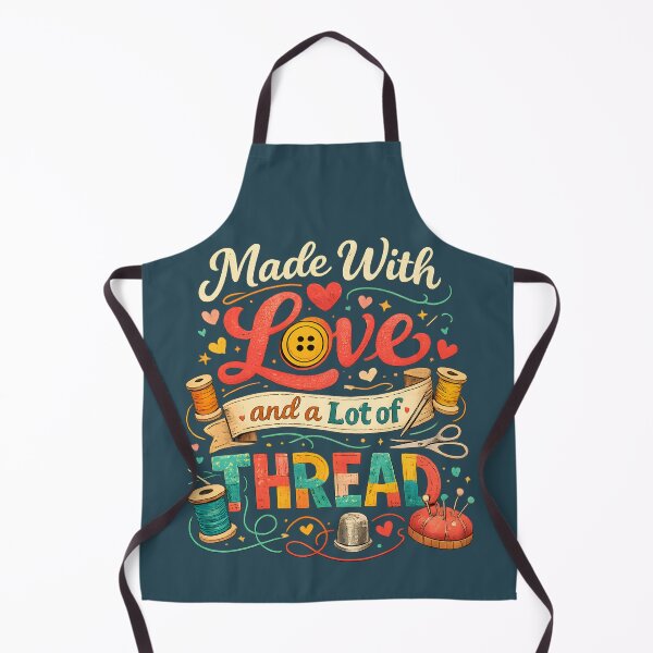Item preview, Made With Love and a Lot of Thread – Sewing & Craft Lover Design designed and sold by blankTeeShirt.