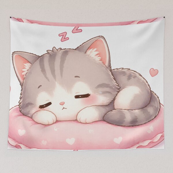 Item preview, Sleepy Cute Kitten Kawaii Cozy Mood Design designed and sold by Sadia  Jannat.