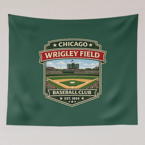 Item preview, Chicago Wrigley Field Vintage Stadium Badge, Retro Baseball Ballpark Scene Design designed and sold by GhostDawgs.