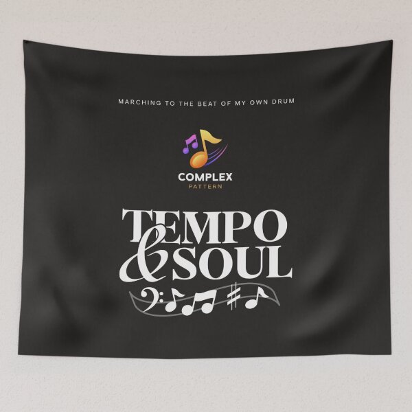 Item preview, Tempo and Soul Musical Note Typography designed and sold by TZAR WORKS.
