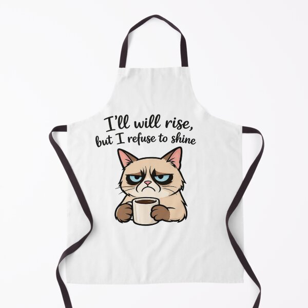 Item preview, I will rise but I refuse to shine, Grumpy cat design color designed and sold by Inappropriate Ink.
