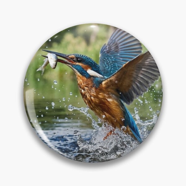Item preview, Kingfisher catching a fish. designed and sold by Malisa345.