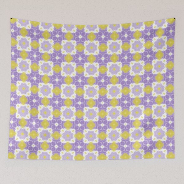 Item preview, Watercolor Purple and Yellow Floral Pattern 1 designed and sold by QuestingPixel.