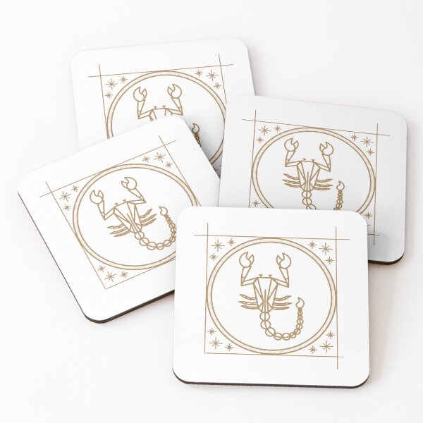 Item preview, Scorpio Zodiac Sign — Gold & Black Art Deco Celestial Design designed and sold by Artsy Corner.