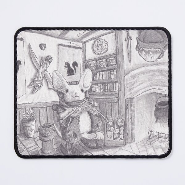 Item preview, Mouse Knitting in House designed and sold by erikhansonart.