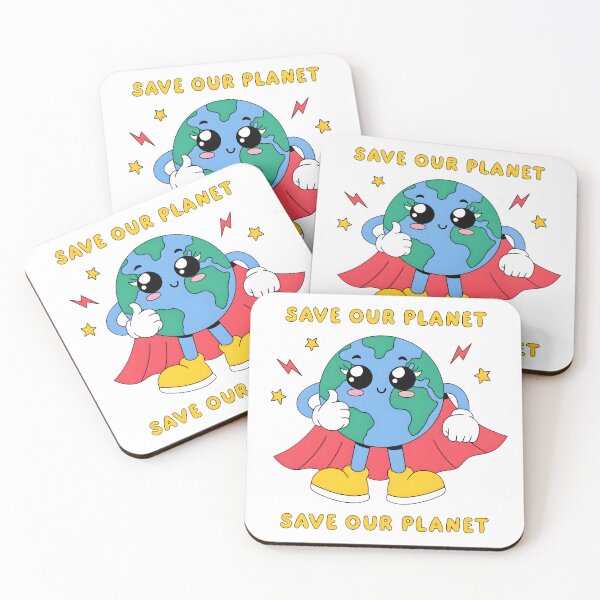 Item preview, Cute Superhero Earth Save Our Planet Art designed and sold by Nuvoro Eco Awareness.