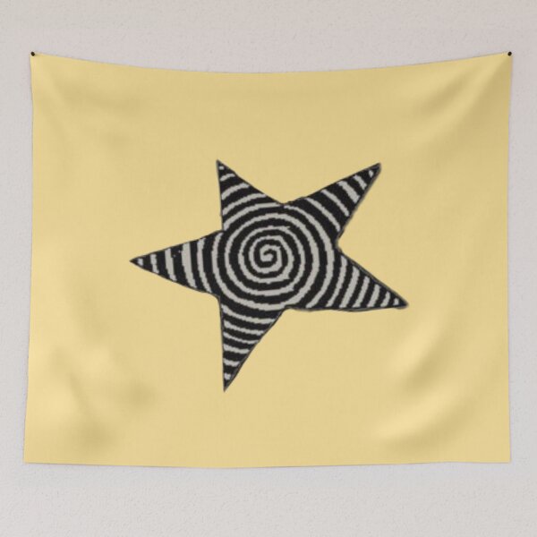 Item preview, black and white spiral star designed and sold by trinketgal.