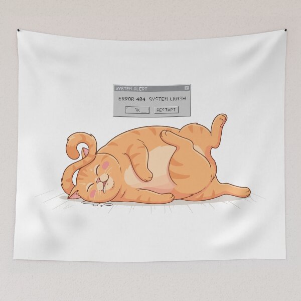 Item preview, System Crash Orange Cat Error 404 Sleep designed and sold by Petzzz.