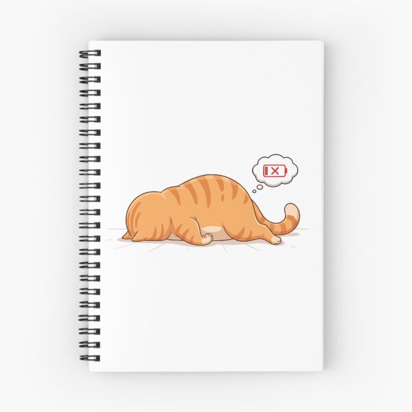 Item preview, Battery Dead Funny Orange Cat Faceplant designed and sold by Petzzz.