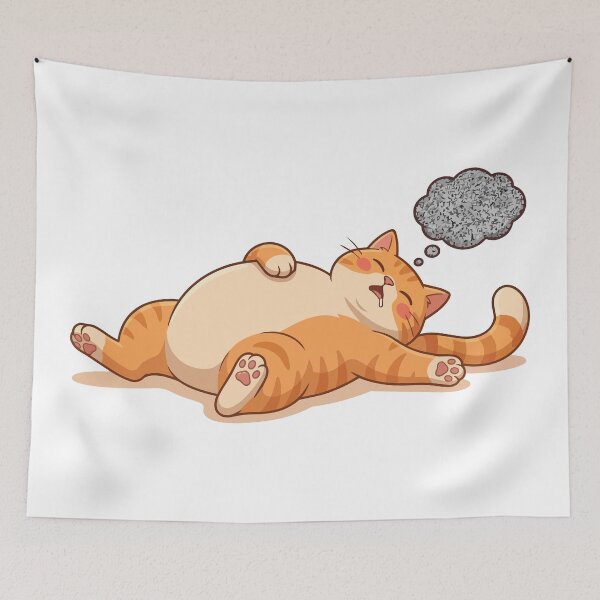 Item preview, One Braincell TV Static Lazy Orange Cat designed and sold by Petzzz.