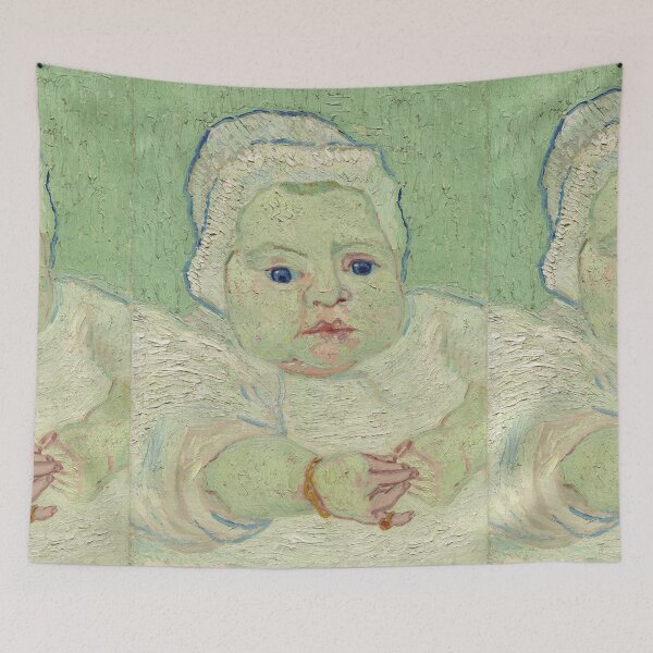 Item preview, Roulins Baby by Vincent van Gogh: Post Impressionist Nursery Art Print designed and sold by artofuniverse.