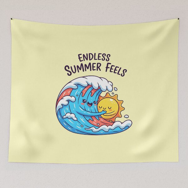 Item preview, Endless Summer Feels – Cute Sun and Wave Cartoon Design designed and sold by Sea Gem.