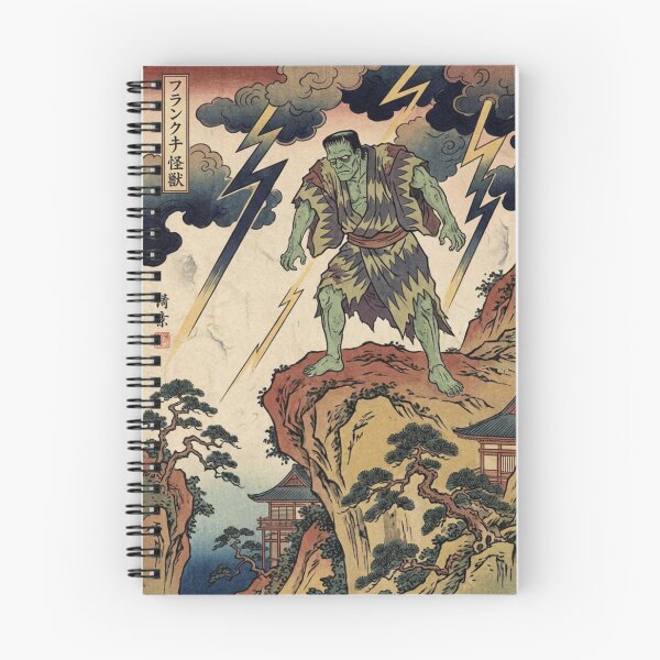 Item preview, Vintage Ukiyo-e Frankenstein Monster Japanese Woodblock Print designed and sold by Vandy Fullam.