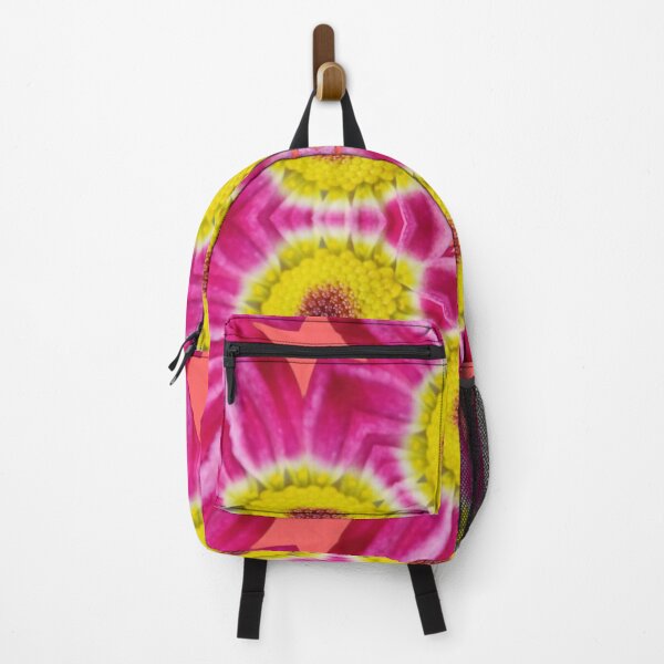 Item preview, Pink Daisy Kaleidoscope with Coral Background – Warm Floral Design designed and sold by SilentBloomLab.