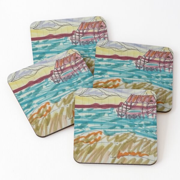 Item preview, pitt street bridge in pink and purple (charleston) designed and sold by MKMV collages/notes/bright colors.