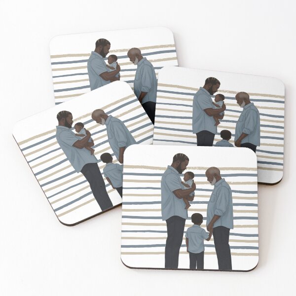 Item preview, The Legacy He Left — Generations Black Men Art Print | Black Father & Sons Poster | African American Family Wall Decor designed and sold by nancysdaughter.