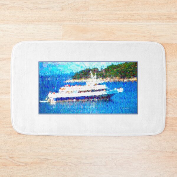 Item preview, Acadian Whale Watcher, Tourist Excursion Boat, Bar Harbor, Maine, 1992, Digital Illustration designed and sold by AMacGPhilly.