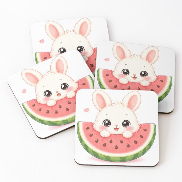Item preview, Cute Bunny Inside Watermelon Kawaii Fruit Design designed and sold by Sadia  Jannat.