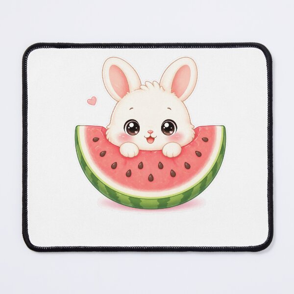 Item preview, Cute Bunny Inside Watermelon Kawaii Fruit Design designed and sold by Sadia Jannat.