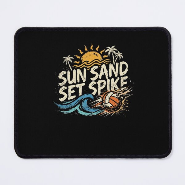 Item preview, SUN SAND SET SPIKE Beach Volleyball Summer Design designed and sold by snowry.