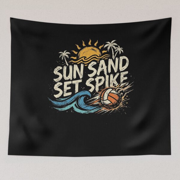 Item preview, SUN SAND SET SPIKE Beach Volleyball Summer Design designed and sold by snowry.