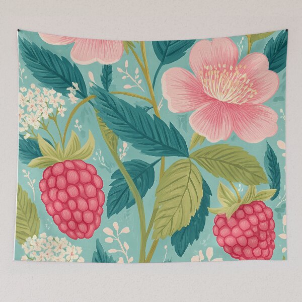 Item preview, Raspberry Cook – Cute Fruit Illustration with Cozy Kitchen Typography designed and sold by BobaBunny76.