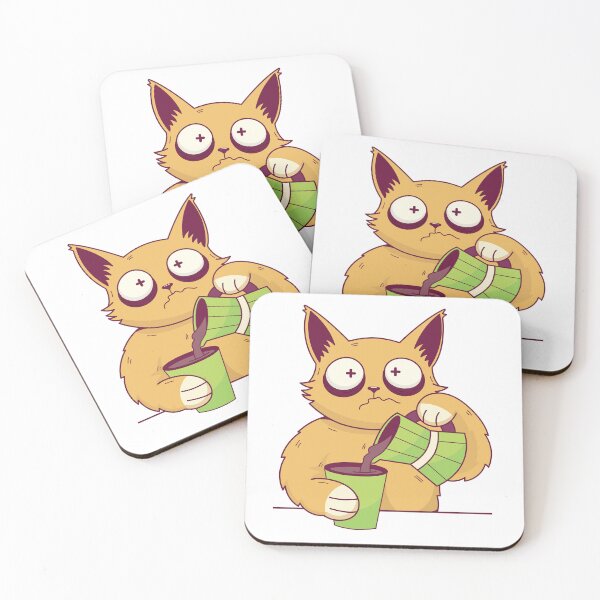 Item preview, Funny Jittery Cat Drinking Too Much Coffee designed and sold by Found Dream.