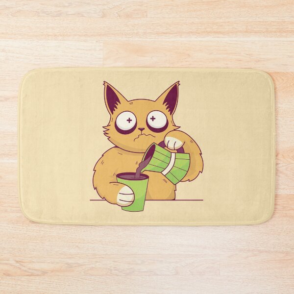 Item preview, Funny Jittery Cat Drinking Too Much Coffee designed and sold by Found Dream.