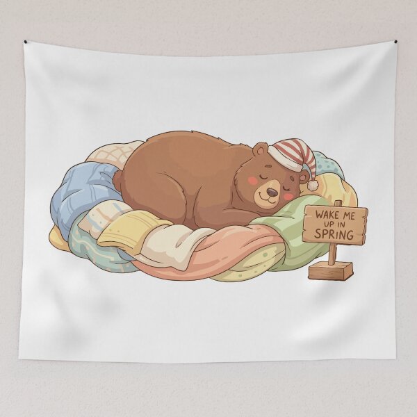 Item preview, Wake Me Up In Spring Lazy Brown Bear Hibernation designed and sold by Petzzz.