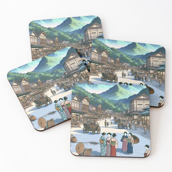 Item preview, Fayetteville Arkansas in Ukiyo-e Japanese Art Style - Serene Ozark Mountains Landscape designed and sold by Vandy Fullam.