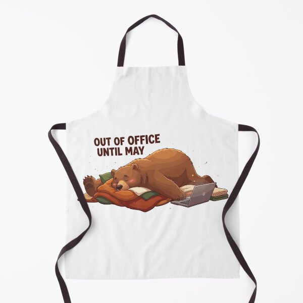 Item preview, Out Of Office Until May Lazy Hibernating Bear designed and sold by Petzzz.