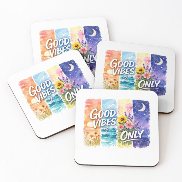 Item preview, Good Vibes Only Colorful Floral Sunset Beach Design designed and sold by vampbabe54.