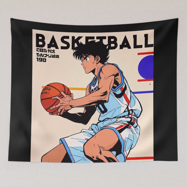 Item preview,   Anime Retro Man basketball player in 80s VIntage Sports designed and sold by TBestretroShop.