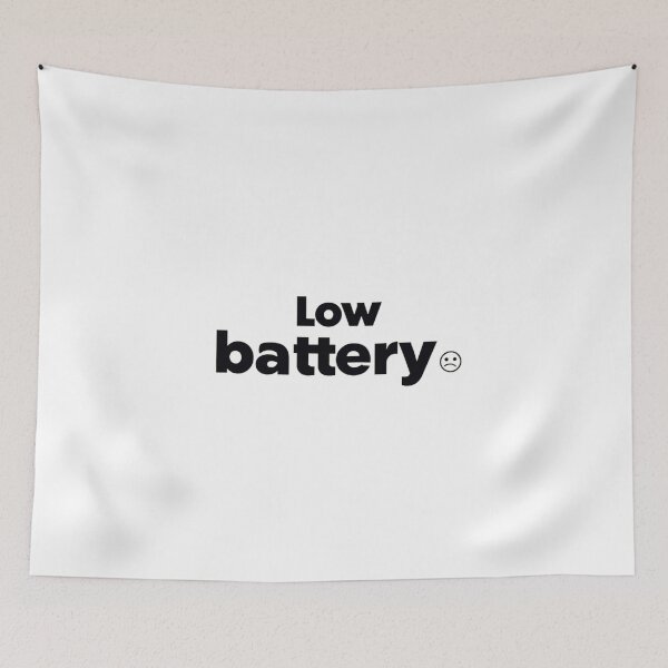 Item preview, Low Battery Sad Face | Funny Phone Warning Art Design designed and sold by StickerHavenn.