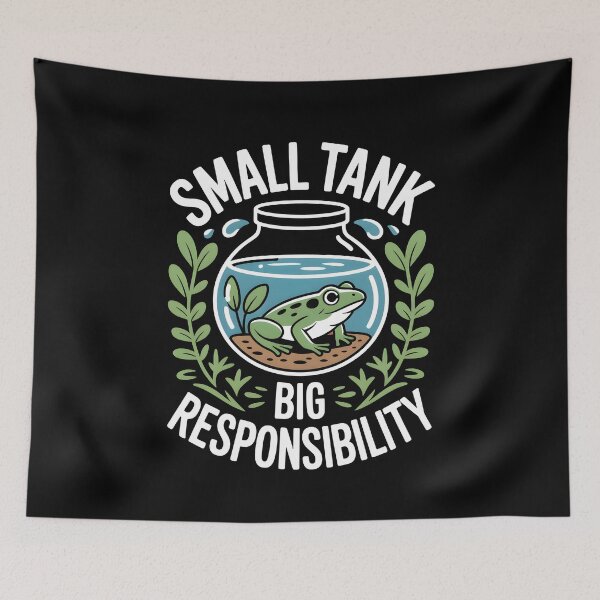 Item preview, Small Tank Big Responsibility Frog Lover designed and sold by MooonTees.