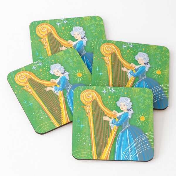 Item preview, Classical music Baroque musician harp harpist designed and sold by Bearlala.
