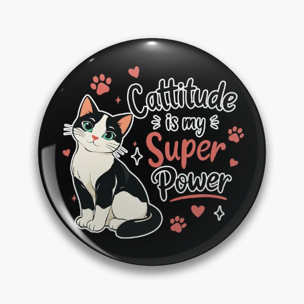 Item preview, Catitude Is My Super Power – Cute Cat Lover Quote Design, Funny Cat Illustration designed and sold by MonNoir.